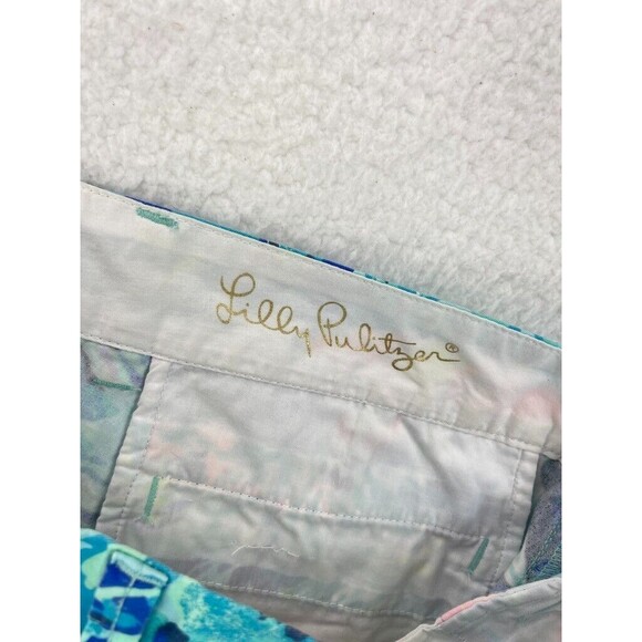 Lilly Pulitzer Callahan Shorts Women’s 0 Sparkling Blue Hey Bay Bay 5” Inseam - Picture 8 of 10